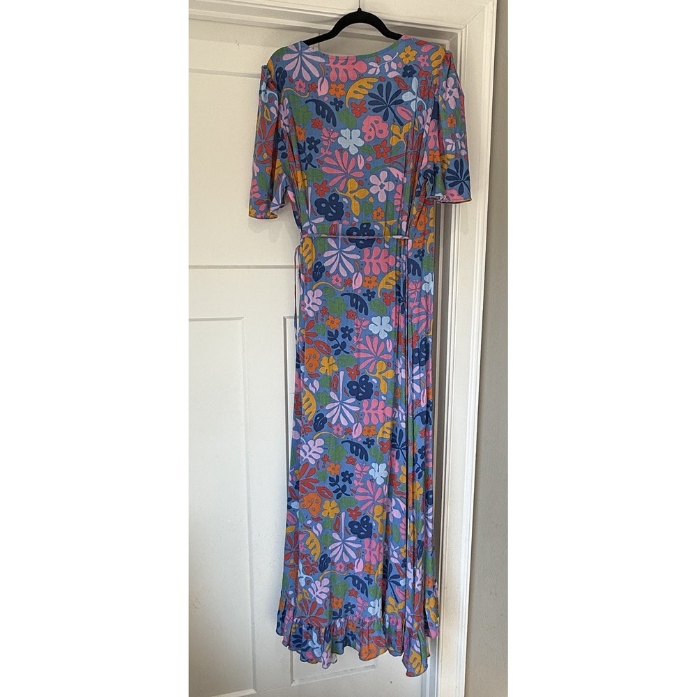 Sugarlips Maxi‎ Dress Womens XL Floral Wrap Cottagecore Boho Hippie Feminine - Picture 8 of 10